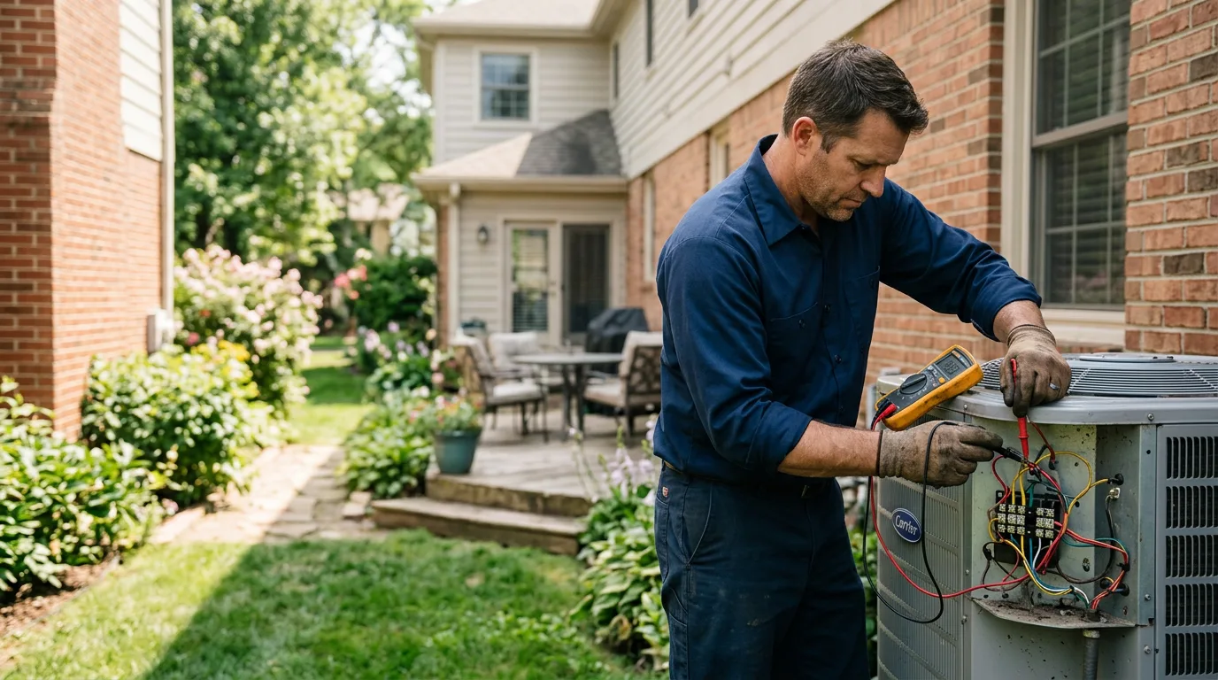 HVAC technician working near Yelm, WA